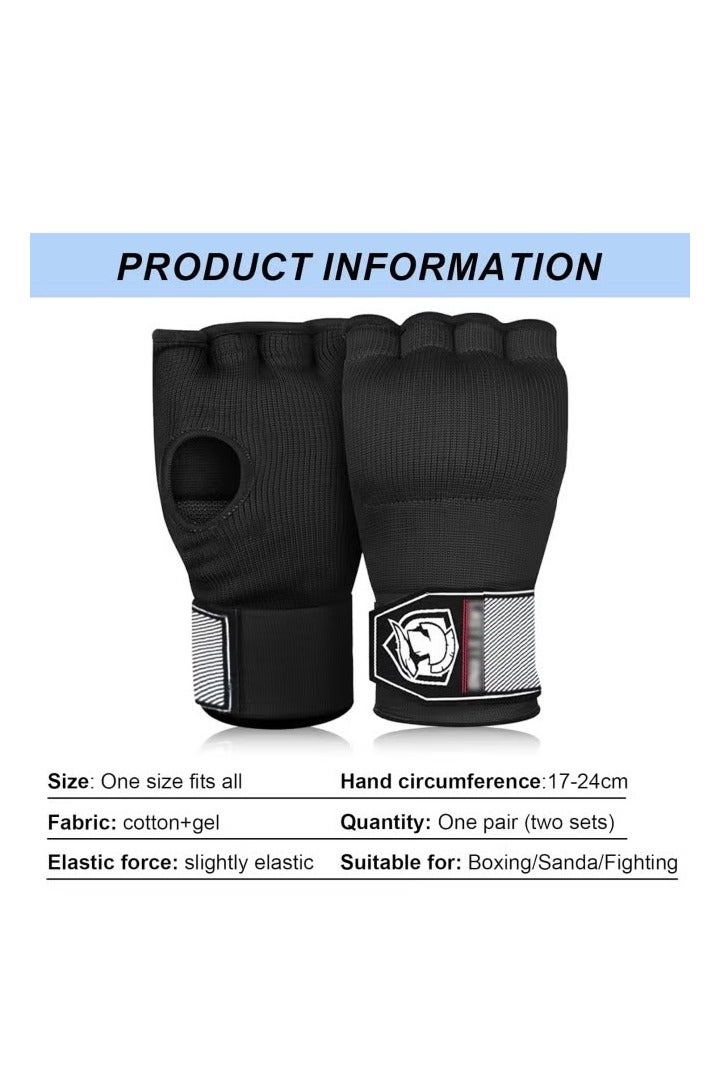 ساكن قفازات ملاكمة لليد مع دعم للمعصم، لفافات جل مبطنة داخلية لتدريب الملاكمة، اللكم، الفنون القتالية المختلطة، الملاكمة التايلاندية، حقيبة تدريب سريعة، حماية الأيدي (زوج) - Image 5
