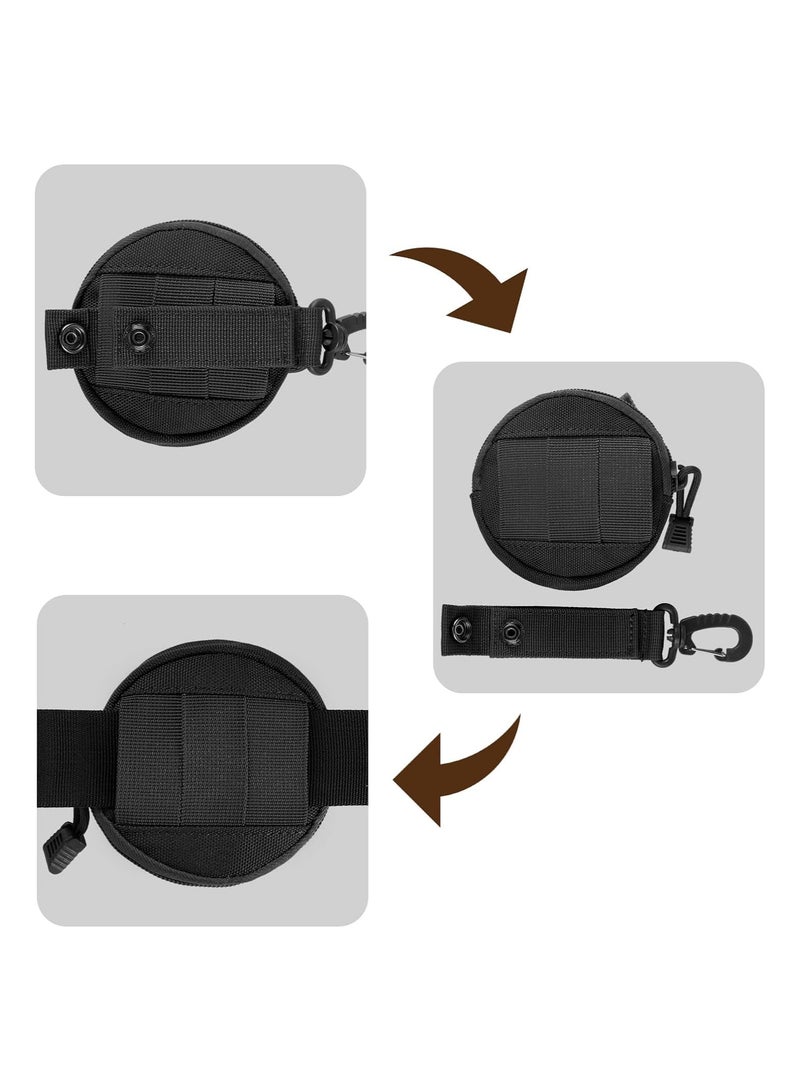 Men's Tactical Waist Bags - Versatile Molle Pouch, Small Round Coin Holder for Wallet or Change Purse, EDC Pouches for Everyday Carry and Convenience - Image 3