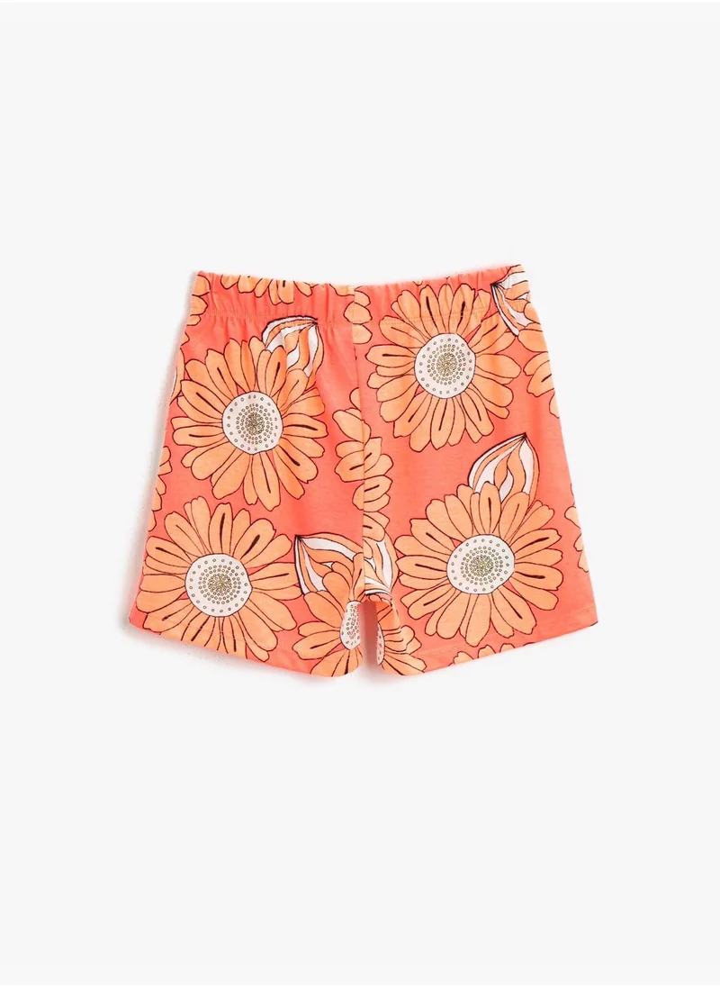 كوتون Floral Shorts Cotton