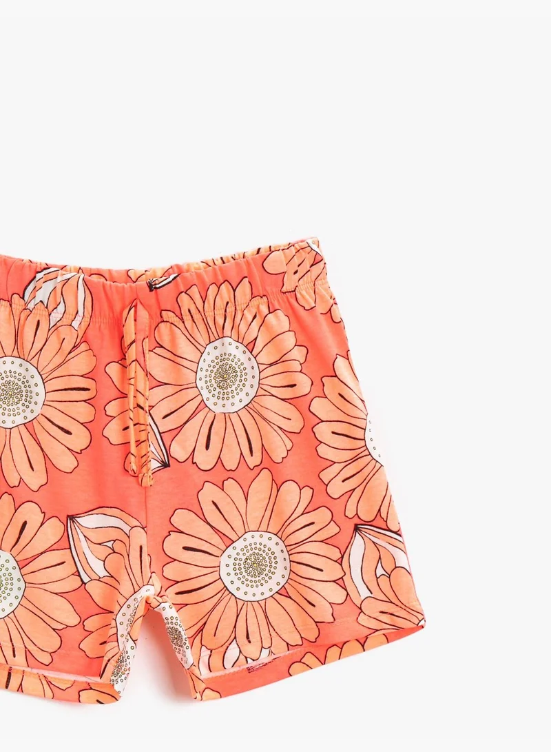 كوتون Floral Shorts Cotton