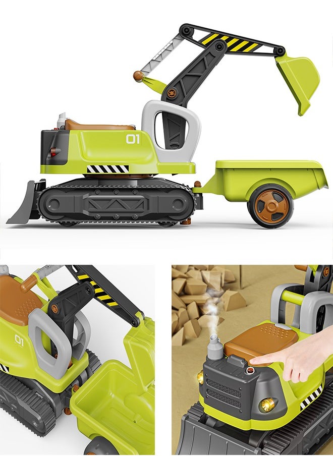 Toy Tractors for Kids Ride Big Excavator Sounds Digger Tractor Toys Bulldozer Ride on Tractor Toddler Tractor Construction Truck