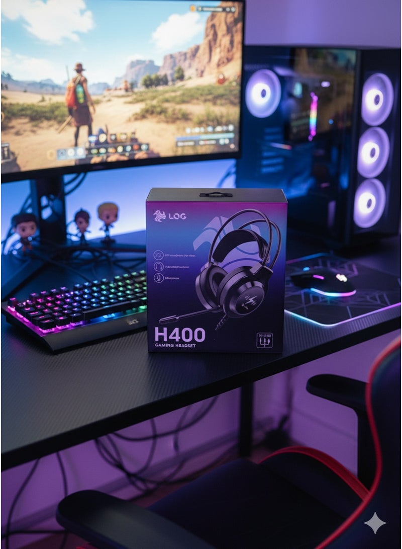 LOG H400 Wired Gaming Headset for PC & PS5 & PS4, Xbox, Nintendo Switch - Image 4