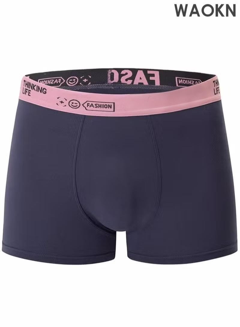 WAOKN 4 Pack Men's Fashion Sort Boxer Briefs & Trunks,Breathable Stretch Cotton Moisture-Wicking Underwear,Modern Fit Low Rise Comfortable Fashion Anti-Chafing Stretch Cotton, Stretch Cotton Moisture-Wicking Athletic Underwear - Image 2