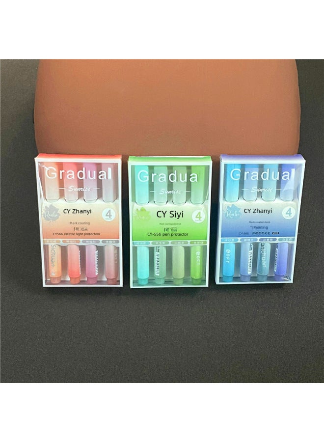 Chenyi High Color Value Color Gradient Color Highlighter Key Mark Student Marker Eye Color Large Capacity Highlighter - Image 2
