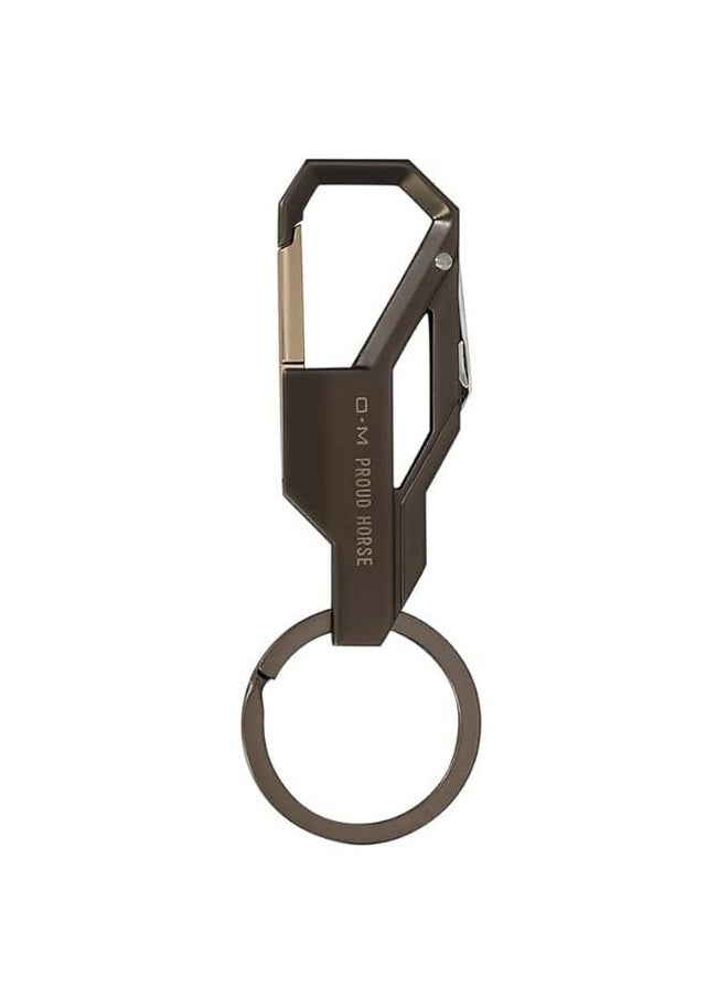 TechPro Techpro Stainless Steel Keychain Heavy Duty Car Keychain for Men and Women | Proud Horse Black Hook  - Image 2