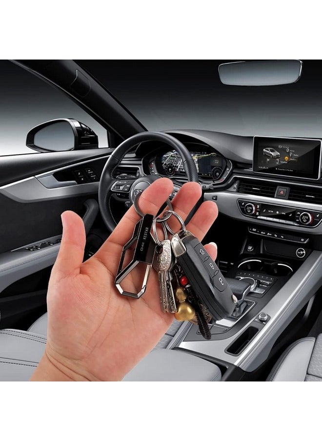 TechPro Techpro Stainless Steel Keychain Heavy Duty Car Keychain for Men and Women | Proud Horse Black Hook  - Image 3