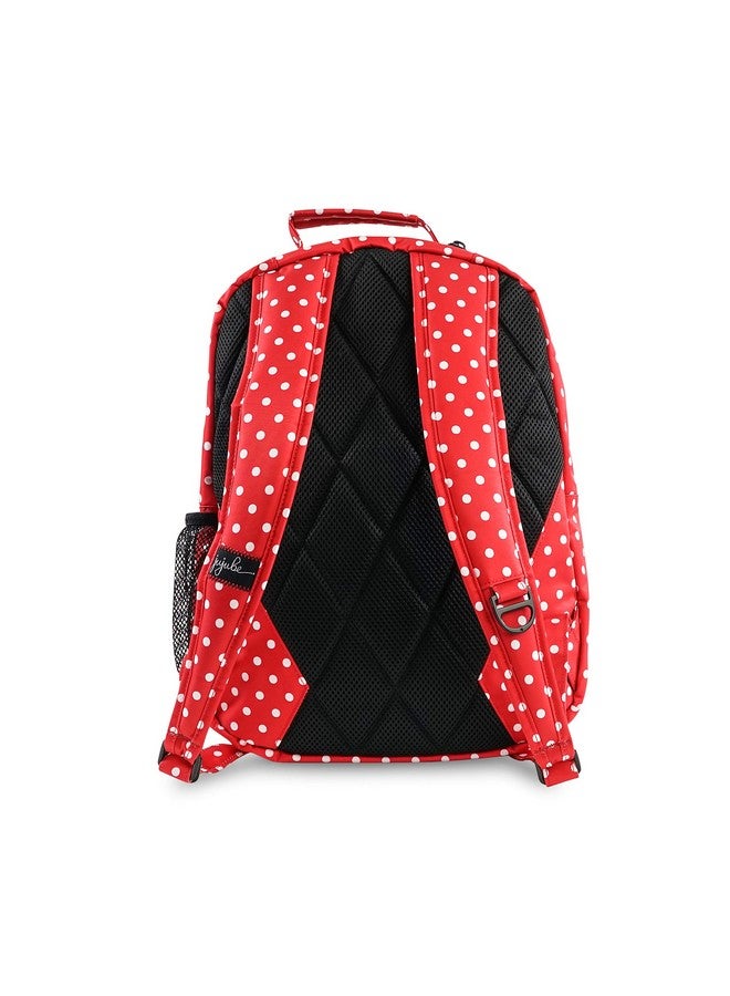 JuJuBe JuJuBe Be Packed Backpack/Diaper Bag, Black Ruby - Red/White Polka Dots  - Image 4