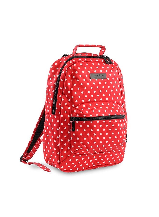 JuJuBe JuJuBe Be Packed Backpack/Diaper Bag, Black Ruby - Red/White Polka Dots  - Image 2