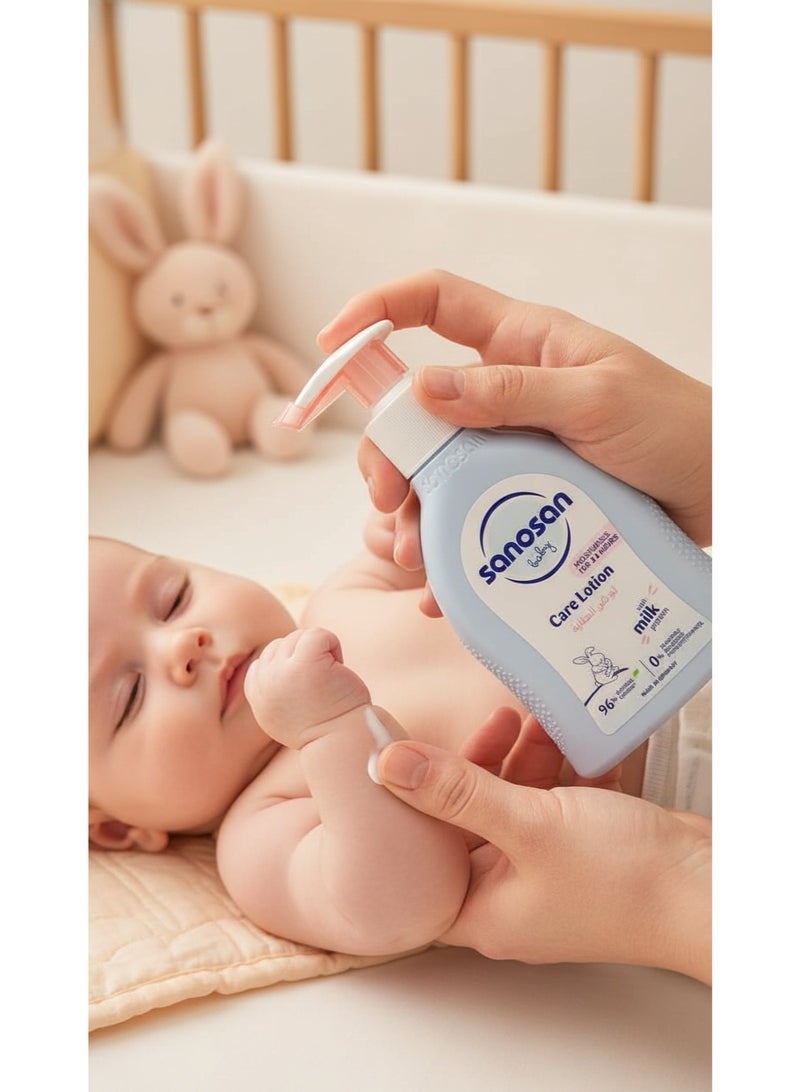 سانوسان سـانوسان لوشن العناية بالطفل بالبروتين الحليبي – ترطيب لمدة 24 ساعة، مكونات طبيعية بنسبة 96%، خالٍ من البارابين والسيليكون، صنع في ألمانيا - Image 5