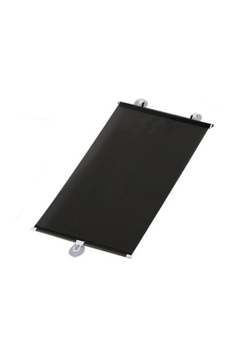 40*60 Black 【3 Suction Cups Included】 Retractable Car Sunshade, Large Windshield Sunshade, Protective Automatic Roller Blind Sunshade, Suitable For Small Business, Medium, Suv, Large Truck - Image 1