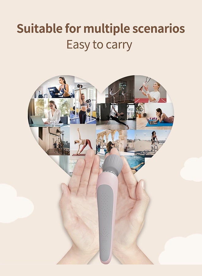 بكومور جهاز تدليك ذكي لاسلكي يدوي، جهاز تدليك كهربائي قابل لإعادة الشحن للجسم - جهاز احترافي لتخفيف آلام العضلات في الظهر والرقبة والساق، جهاز تدليك علاجي عميق للأنسجة - Image 2