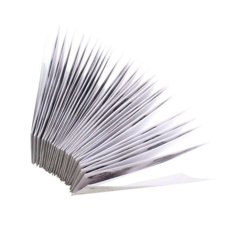 VNC 200 Pcs Nail Form Guide Acrylic Tip Extension Forms Black And White Color Sticker Rroll Manicure Tool for Acrylic UV Gel Nail Art Tips Butterfly Shape Long Nail Extension Bluider Forms - Image 2