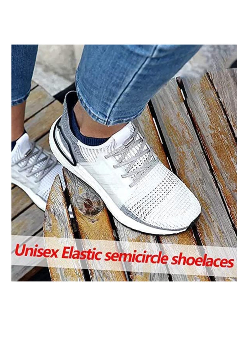 6 Pairs Shoe Laces No Tie Elastic Laces for All Shoes Universal Elastic Shoe Laces Tieless Running Shoelaces with Metal Buckles for Trainers Marathon Triathlon Runners Adults Kids 105CM - Image 5