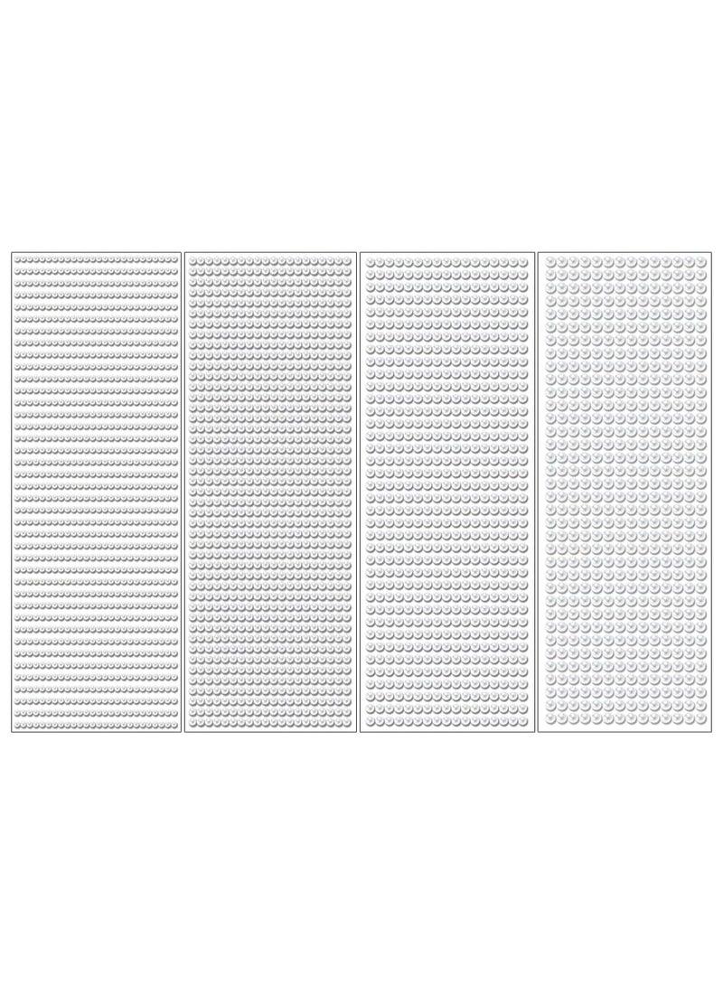 1799 Pcs 4 Sheets Rhinestone Stickers 3/4/5/6 mm Self Adhesive Rhinestones Gems for Face Eyes Makeup Hair Body - Image 1
