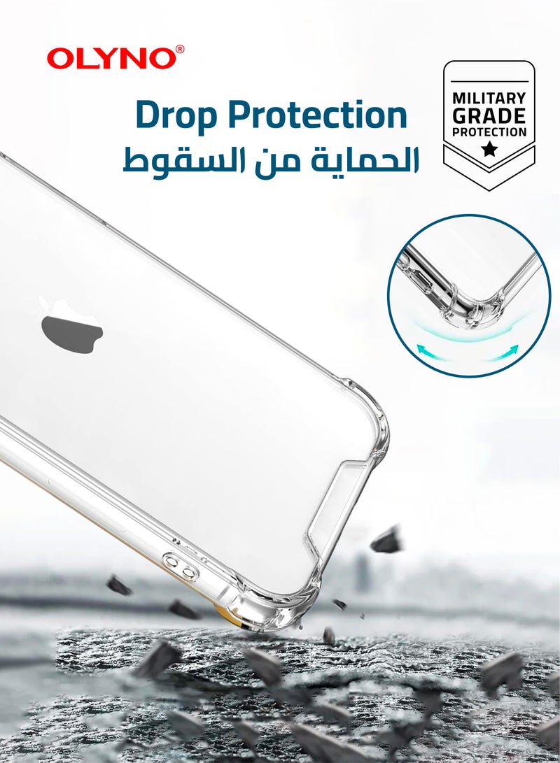 OLYNO Prestine Transparent Back Cover With Drop Protection For iPhone 15 plus - Image 3
