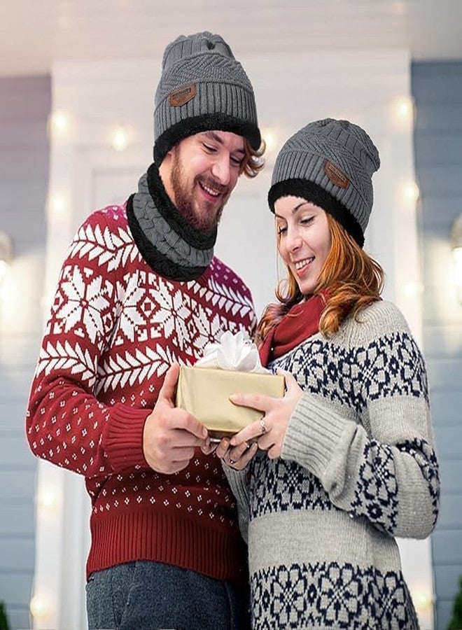 Urshigar Winter Knit Neck Scarf and Beanie Cap Set, 2 Piece Unisex Woolen Hat Neck Warmer Combo, Free Size, Soft Stretchable for Gym and Outdoor Activities(color random,which available) (pack of 2) - Image 5