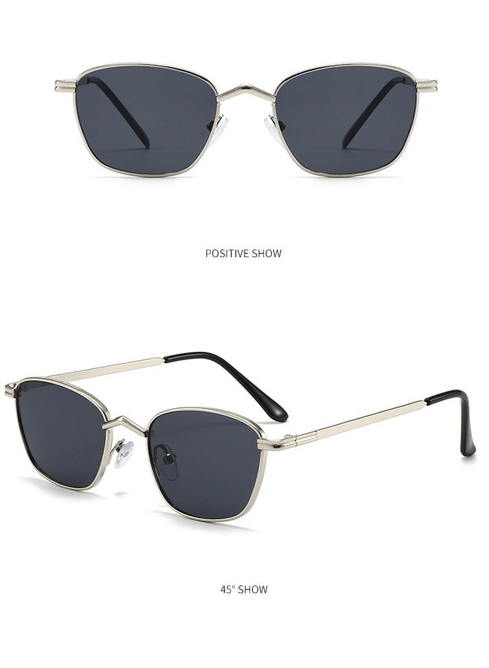 كومبي نظارات شمسية مربعة ريترو مستقطبة عالية الدقة مع حماية من الأشعة فوق البنفسجية 400 بتصميم أنيق للرجال والنساء - Image 2