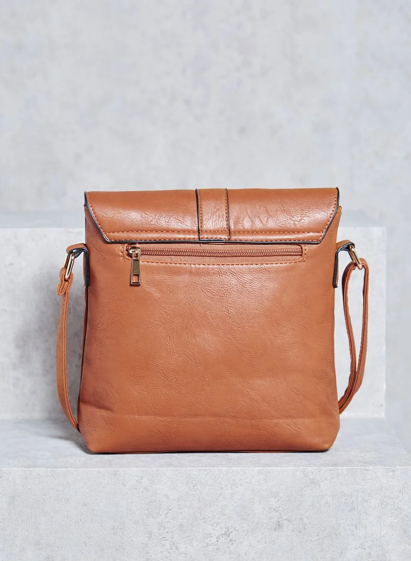 Ginger Buckle Detail Crossbody