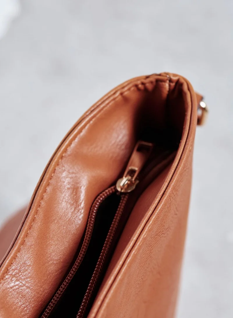 Ginger Buckle Detail Crossbody