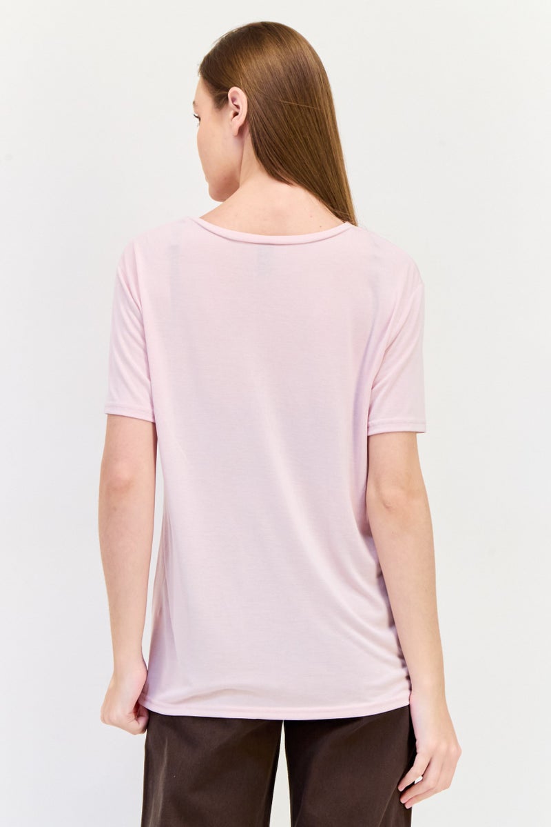 SKECHERS Women Sportswear Fit Short Sleeve Outdoor Top, Pink  - Image 3