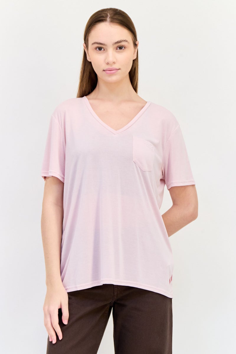SKECHERS Women Sportswear Fit Short Sleeve Outdoor Top, Pink  - Image 1