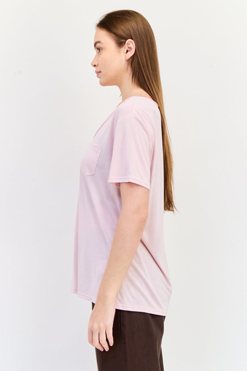 SKECHERS Women Sportswear Fit Short Sleeve Outdoor Top, Pink  - Image 2