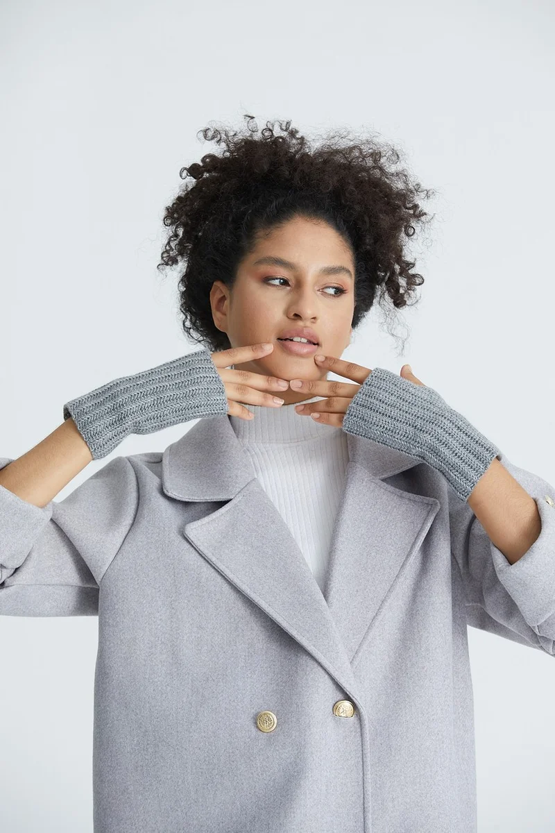 Twenty3 Women's Hand Knitted Fingerless Half Cut Gloves