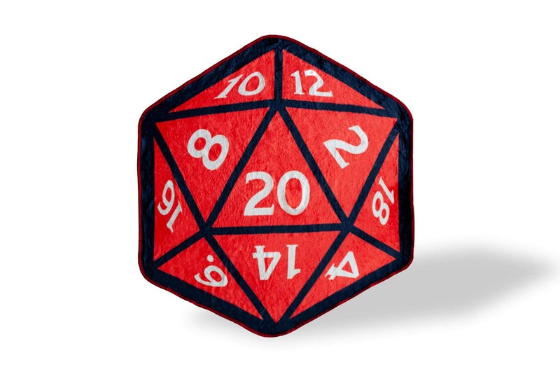 JUST FUNKY Dungeons and Dragons D20 Fleece Throw Blanket | Soft Blankets and Throws Fleece Blankets for Gamers | Designed After The D&D 20-Sided Dice | Measures 52 x 48 Inches - Image 1