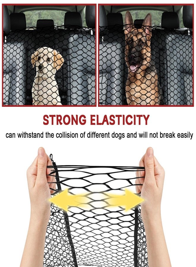 vvag Universal Adjustable Dog Car Barrier for SUVs Trucks,Easy-Install Mesh Pet Divider & Backseat Safety Net for Travel - Image 4