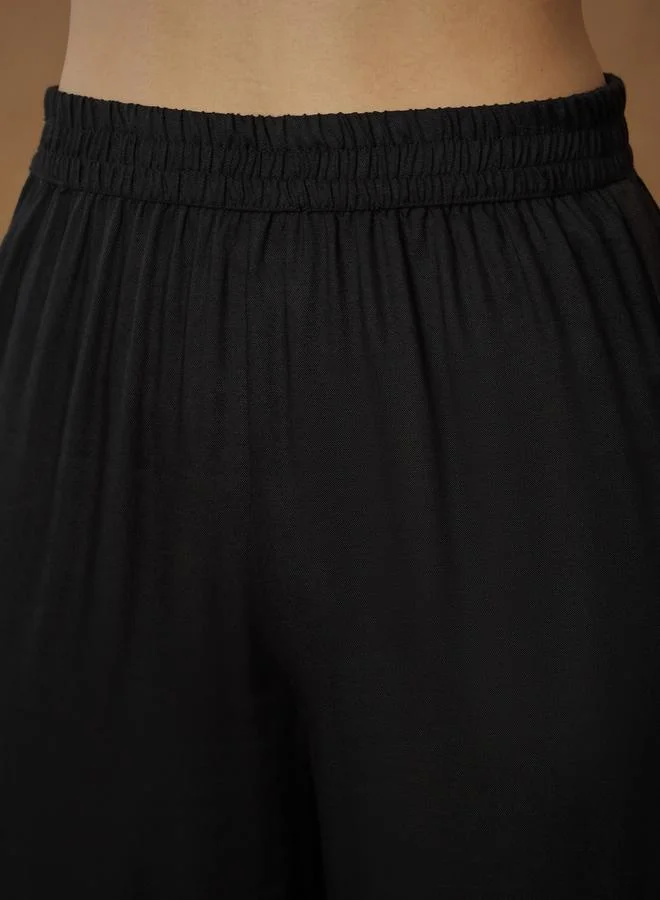 Sassafras  Black Embroidered Kaftan, Cami and Straight Pants Set for Women | Best Price UAE