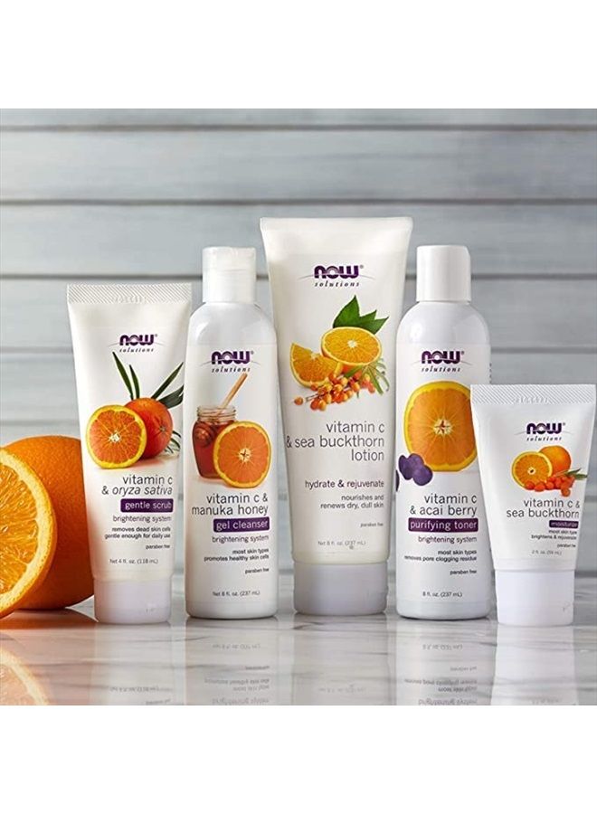 now Solutions, Vitamin C and Oryza Sativa Gentle Scrub, Brightening System, Gentle Mild Exfoliation for Daily Use 4-Ounce - Image 3