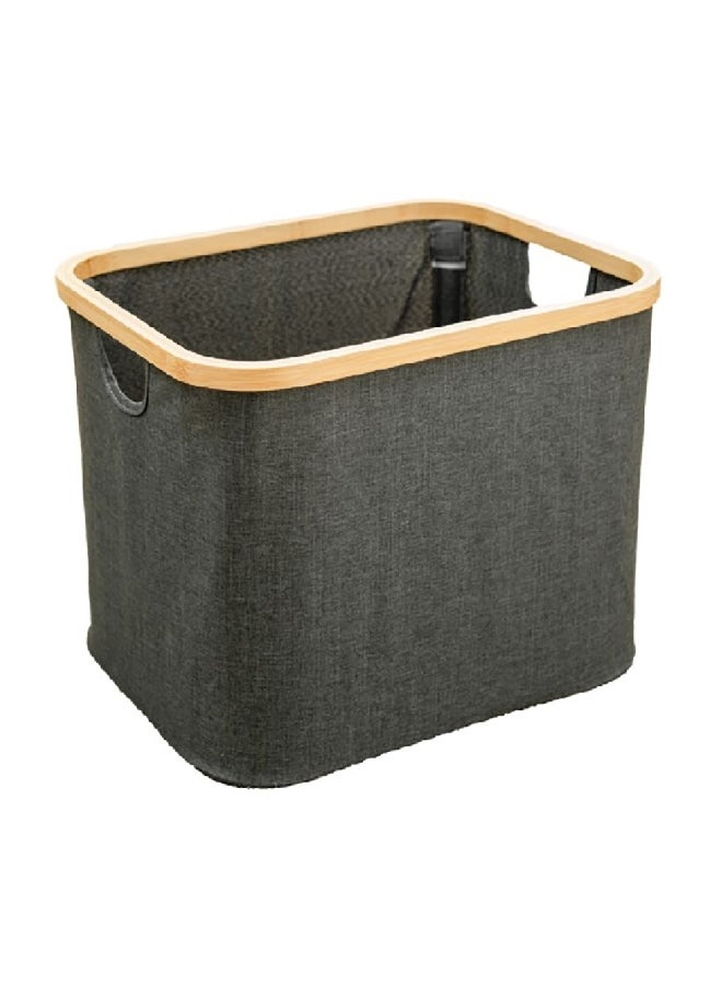 HONEYBEE Open Top Design Rectangular Bamboo Laundry Hamper Grey 33 x 33 x 40.7 cm SB0115B - Image 1