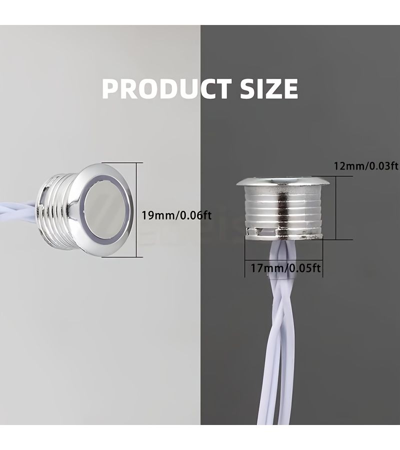 Silvery 1pc Smart Dimmer Switch For Led Light Strip 5V 12V 24V Touch Sensor Control Button Adjustable Brightness Dimming - Image 5
