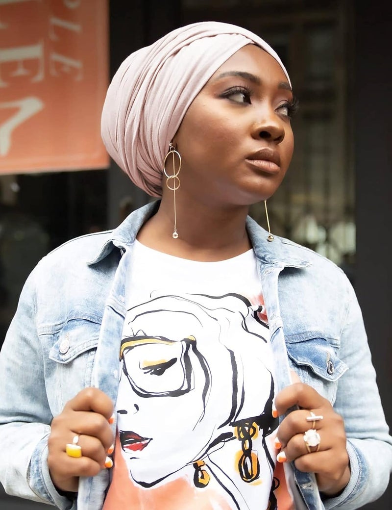Harewom Head Wraps for Black Women Stretch Head Scarf Long African Hair Wraps Turban Headwraps Jersey Headbands - Image 4