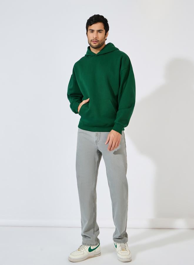 ستايلي هودي فضفاض مطبع بطبعة كتابة - Image 3