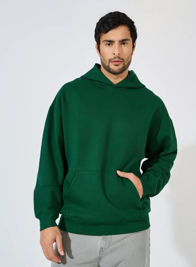 Styli Back Text Print Oversized Heavyweight Hoodie