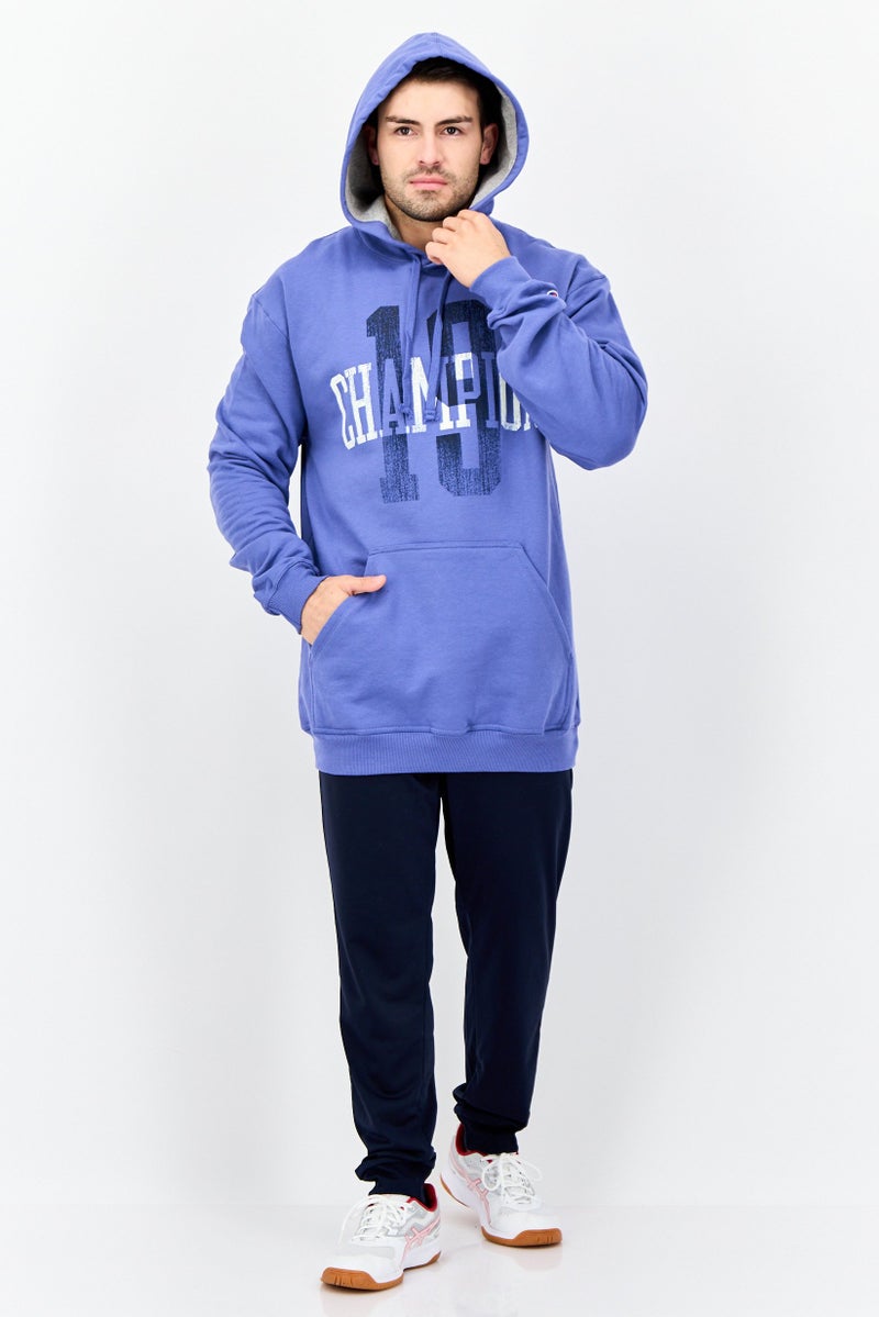 Champion Men Big And Tall Long Sleeves Outdoor Hoodie, Light Purple  - Image 4