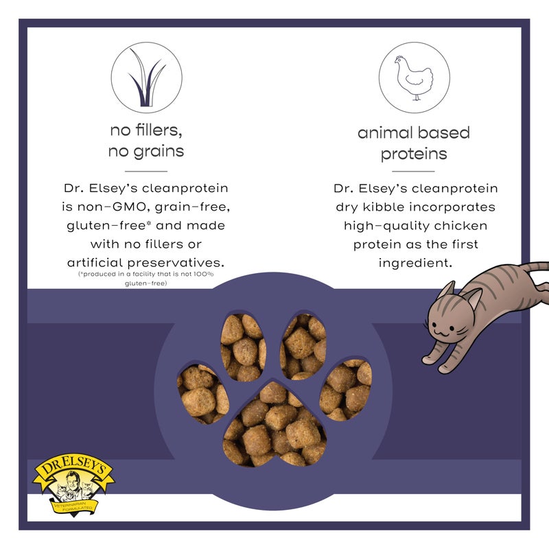 Dr. Elsey's طعام قطط جاف عالي البروتين ومنخفض الكربوهيدرات خالي من الحبوب من د. إلسي، دجاج، 2 رطل، عبوة من 1 (قد يختلف التغليف) - Image 4