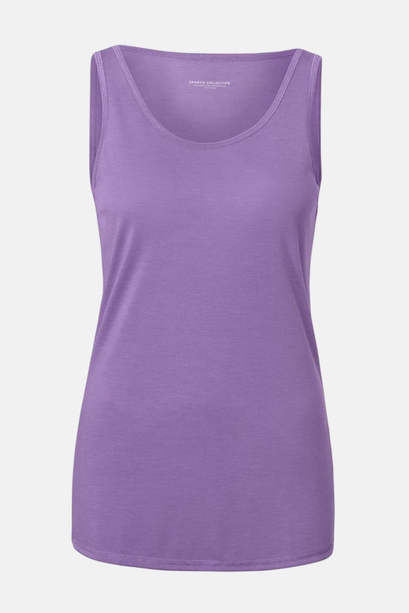 Tchibo Women 2 Pieces Plain Tank Top And Sweatshirts, Purple - Image 5