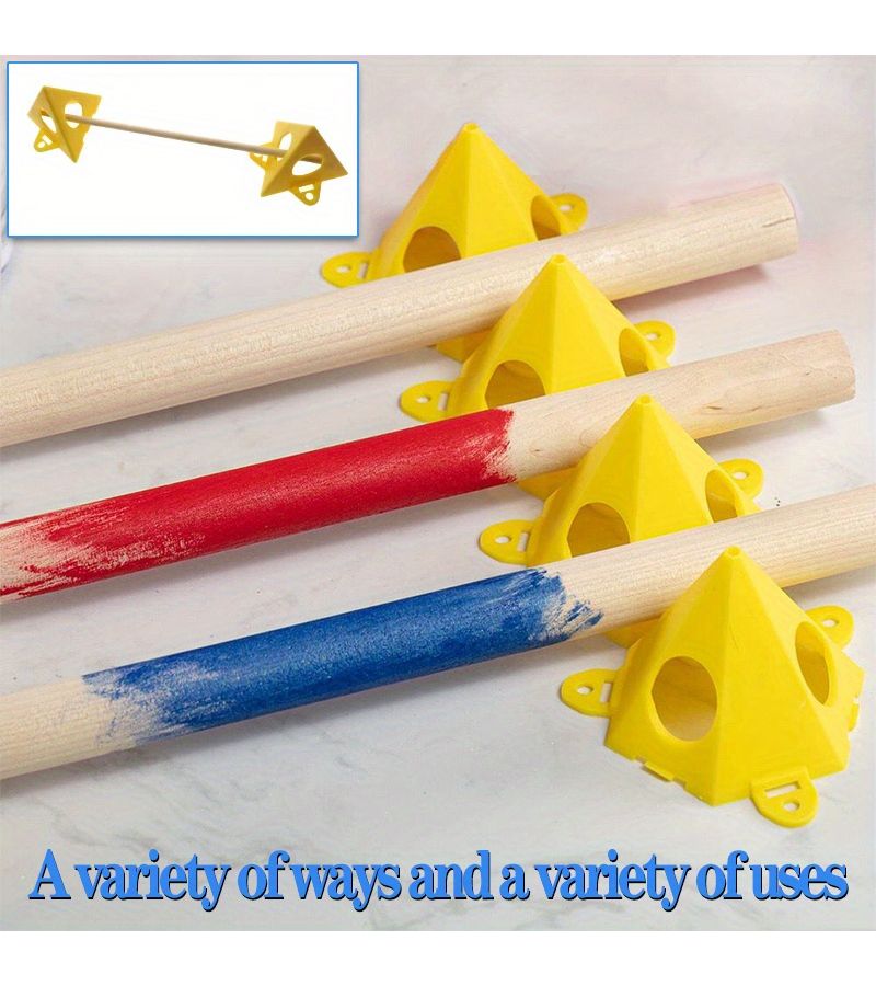 Yellow Plastic Triangle Paint Stand for Crafts - Image 5