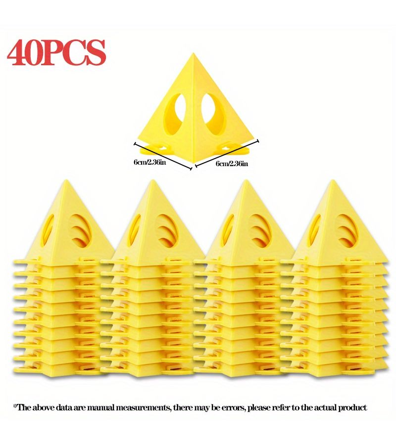 Yellow Plastic Triangle Paint Stand for Crafts - Image 3