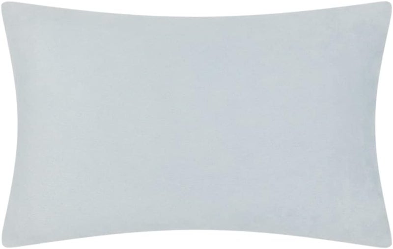 KINGROSE Handmade 3D Flower Throw Pillow Cover Home Decorative Pillow Case Soft Rectangular Cushion Cover for Sofa Couch Chair Living Room 12 x 20 Inches Solid Suede Sky Blue - Image 2