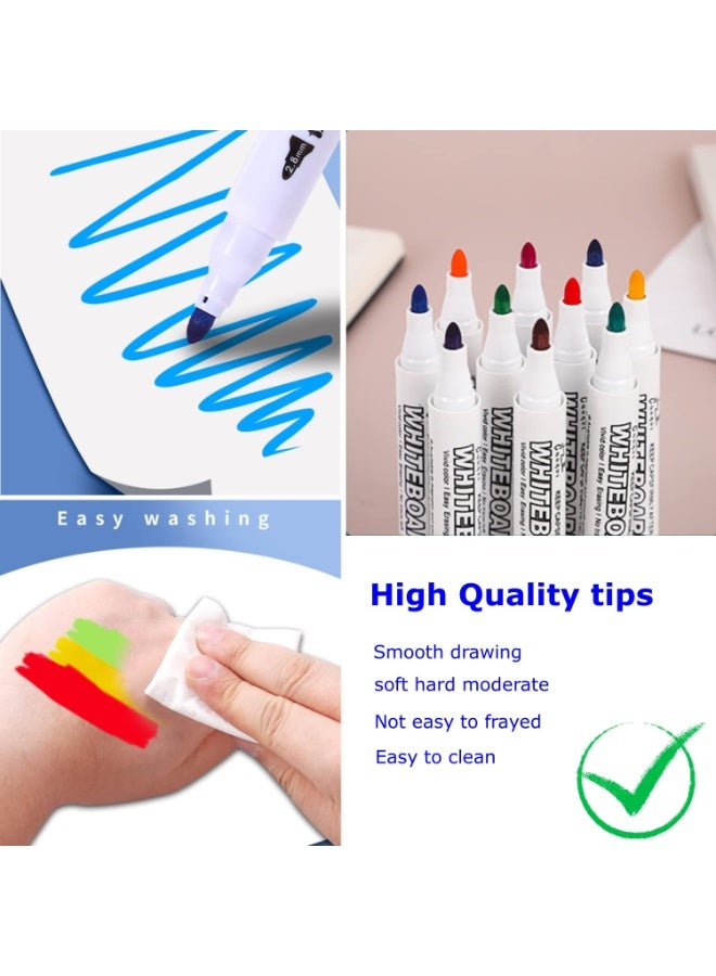 Upgraded- Larger Ink Stock, 12 Colors Magical Water Painting Pen for Kids,Water Painting Drawing Set, Magical Floating Ink Pens, Dry Erase Whiteboard Marker with Ceramic Spoon - Image 3