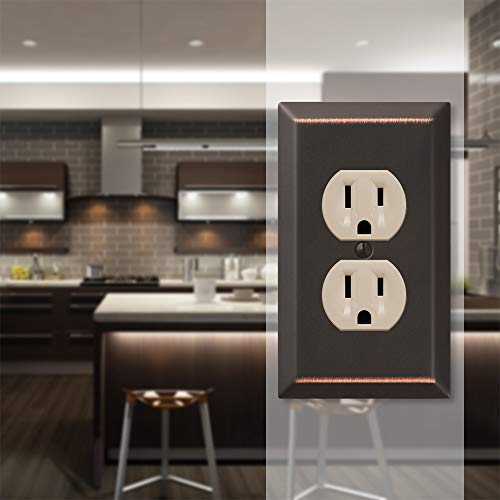 Amerelle 163DDB Century Wallplate, 1 Duplex, Steel, Aged Bronze, 1-Pack - Image 3