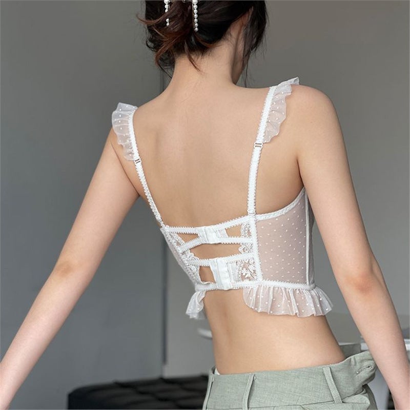 New Sexy Lace Ultra-thin Lingerie Women's Suit Push-up Small Emotional Fish Bone Beautiful Back Lactate Body Shaping Bra - Image 5