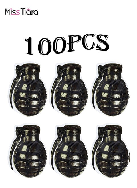 100 Pack Inflatable Black Grenade Tricky Toys Prank Simulation Funny Bomb Bag Fun Interactive Student Decompression Toys Funny Toys