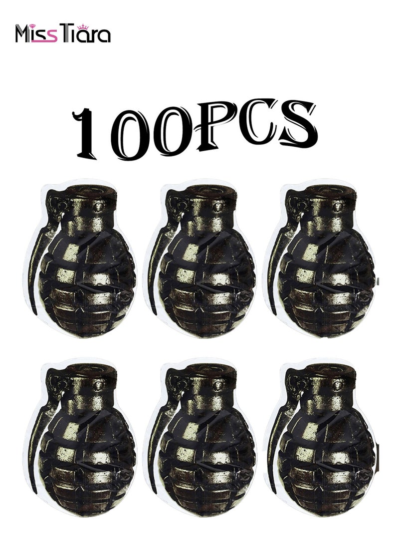 MissTiara - 100 Pack Inflatable Black Grenade Tricky Toys Prank Simulation Funny Bomb Bag Fun Interactive Student Decompression Toys Funny Toys - Image 1