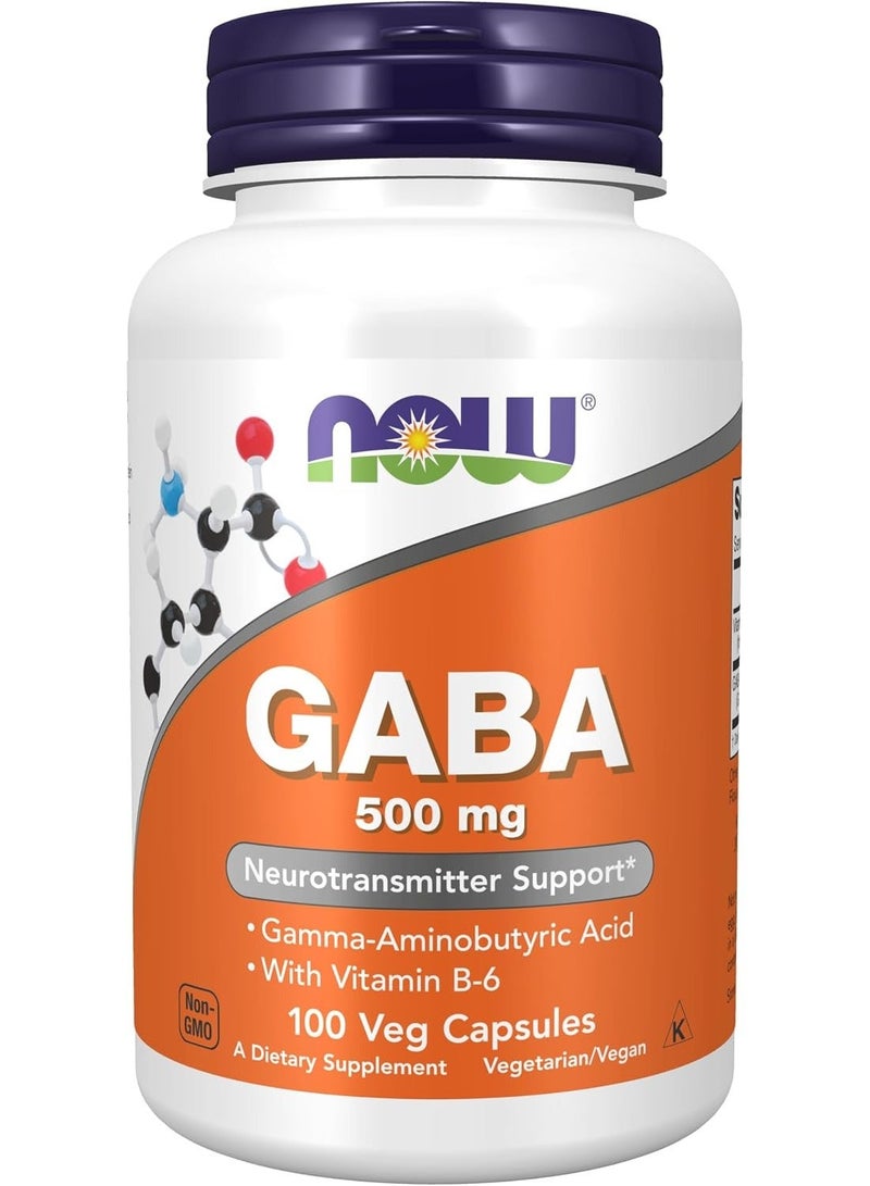 now GABA 500mg 100 Veg Capsules - Image 1