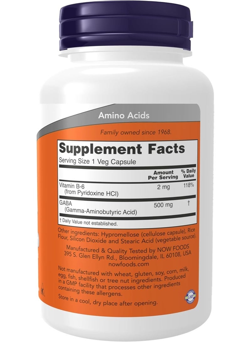 now GABA 500mg 100 Veg Capsules - Image 2