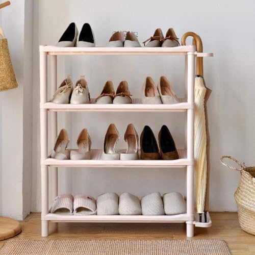 HOME CUBE 4 Layer Plastic Shoe Rack for Home Chappal Stand with Umbrella Holder Multi-Purpose Shelf Shoe Stand for Living Room Home & Office, Adjustable Plastic Shoe Rack Storage. - Image 2